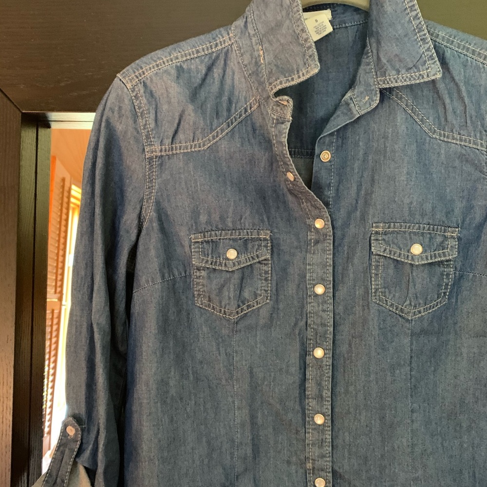 Light denim button down - Picture 2 of 5